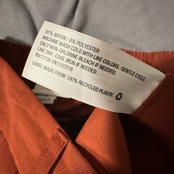 A New Day High-Rise Slim Fit Effortless Pintuck Ankle Pants Women Fiery Brown 8 - Picture 15 of 15